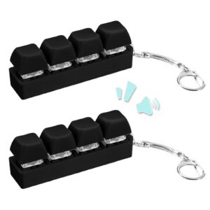 2 Pcs Tastatur Fidget Spielzeug, Tastatur Fidget Toys, Fidgets Keyboard, Clicker Mechanischer Schalter Stressabbau Schlüsselanhänger, für Dekompression Verbrauch Zeit, Clicker Tastenkappe Spielzeug